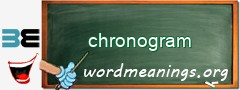 WordMeaning blackboard for chronogram